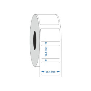 Permanent Autoclave Thermal transfer label 25.4mm x 17.5mm