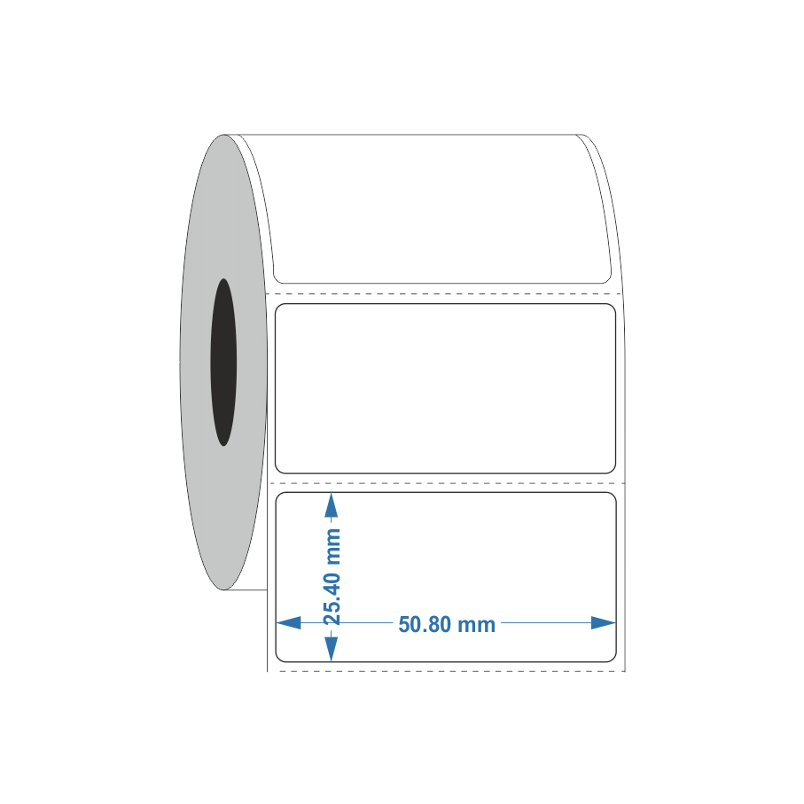 Permanent Autoclave Thermal transfer label 50.8 x 25.4mm