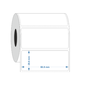 Permanent Autoclave Thermal transfer label 66.8 x 28.6mm