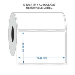 Removable Autoclave Thermal transfer label 76mm x 50.8mm