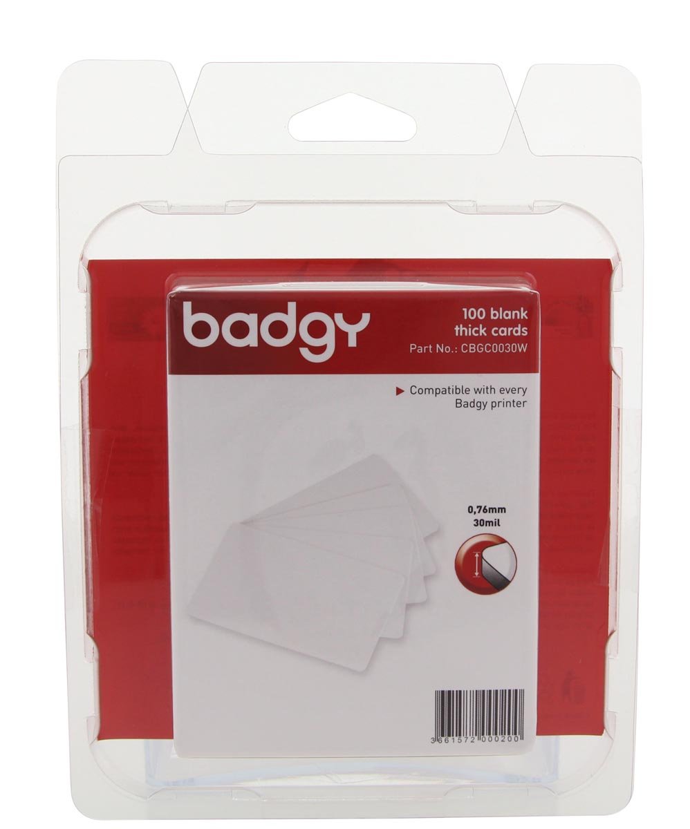 100 blank white cards (30mil - 0.76mm) - Industrial Labelling supplies