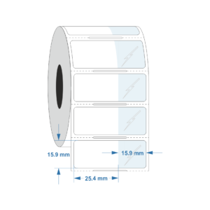Self Laminating label 25.4mm x 15.9mm +15.9mm
