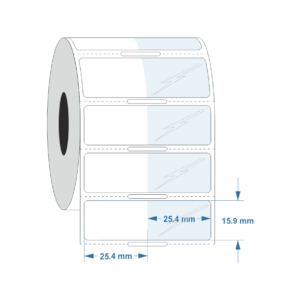 Self Laminating label 25.4mm x 15.9mm +25.4mm