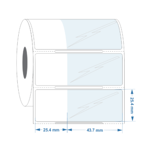 Zelflaminerend etiket 25,4 x 25,4 mm