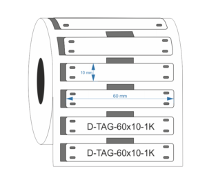 PUR White Cable Tag 60mm x 10mm - Industrial Labelling supplies