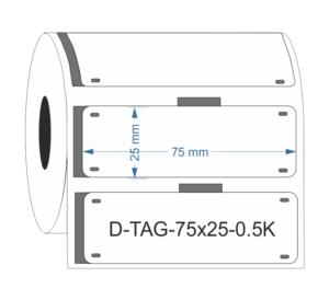 PUR White Cable Tag 75mm x 25mm - Industrial Labelling supplies