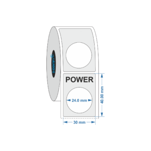 Engraving plate button label 30mm x 40mm