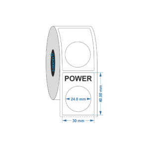 Engraving plate button label 30mm x 40mm
