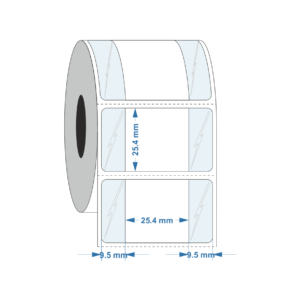Frozen Surface label 25.4mm x 25.4mm - Industrial Labelling supplies