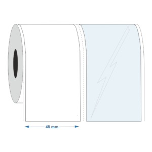 Print and Laminate label 48mm x 30m (White Continuous) - Industrial Labelling supplies