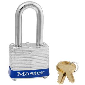 Laminated steel safety padlock, 40mm wide with 38mm tall shackle