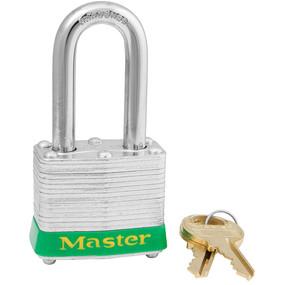 Laminated steel safety padlock, 40mm wide with 38mm tall shackle