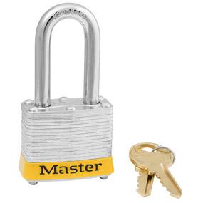 Laminated steel safety padlock, 40mm wide with 38mm tall shackle