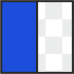 blue on clear