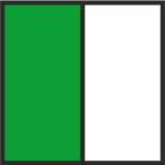 green on white