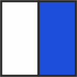 white on blue
