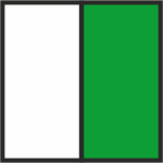 white on green