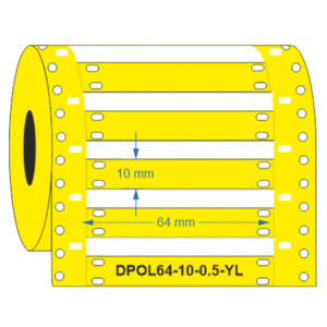 Polyolefin-Kabelanhänger 64 x 10 mm