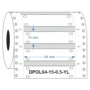 Polyolefin Weißer Kabelanhänger 64x15mm