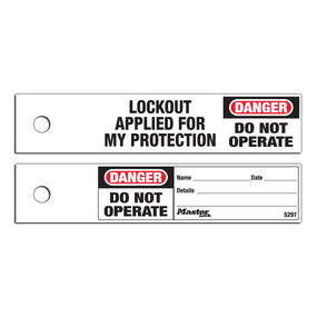 Do Not Operate Safety Maintenance Tag, English