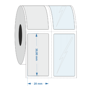 Print laminate labels - Silver 20 x 30 mm
