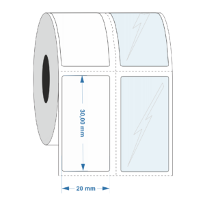Print and laminate labels - White 20 x 30 mm