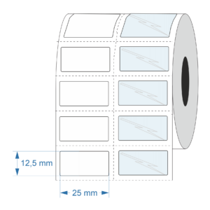Print laminate labels - White 25 x 12.5mm
