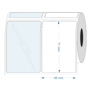 Print laminate labels - White 48 x71 mm