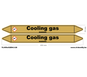 Cooling Gas Pipe Marking – Industrial Cooling Gas Line Identification
