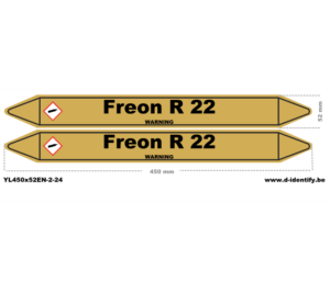 Freon R22 Pipe Marking – Refrigerant R22 Line Identification