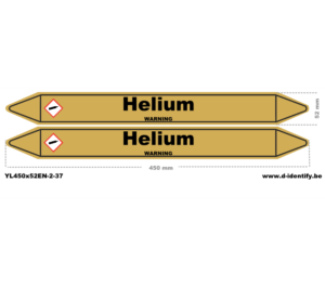 Helium Pipe Marking – Industrial Helium Gas Line Identification