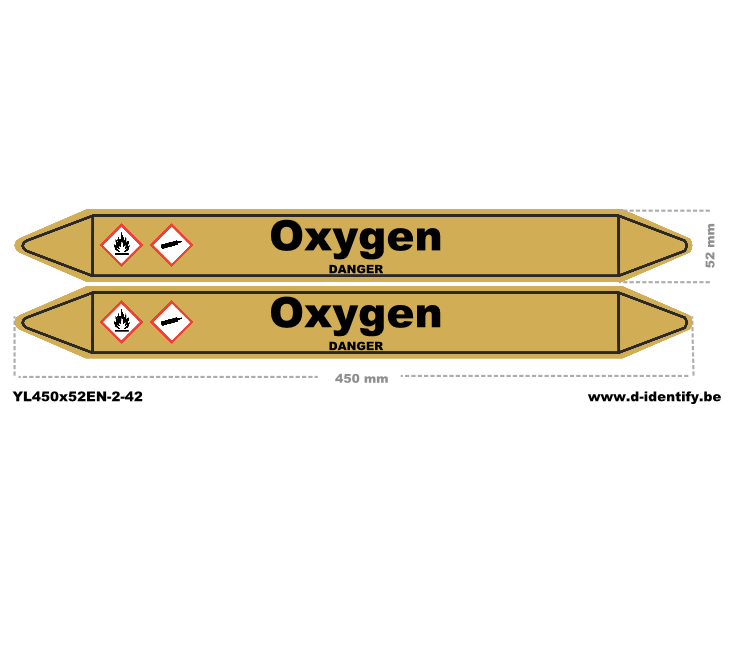 Oxygen Pipe Marking – Industrial Oxygen Gas Line Identification