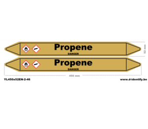 Propene Pipe Marking – Industrial Propene Gas Line Identification