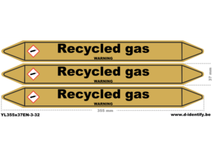 Recycled Gas Pipe Marking – Industrial Gas Line Identification