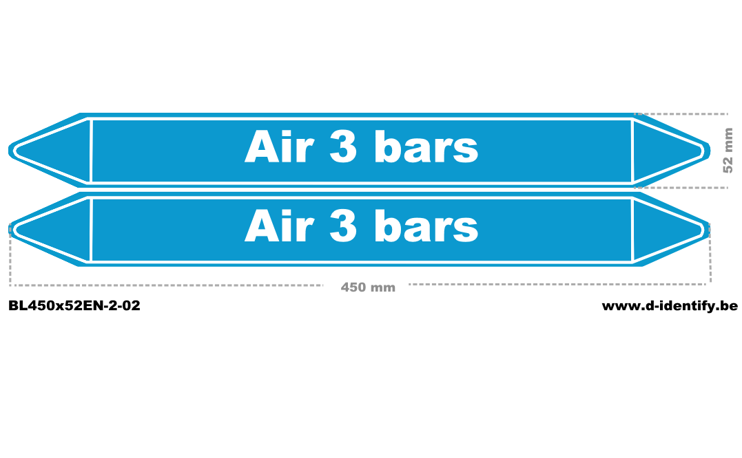Air 3 Bar Pipe Marking – Industrial Low Pressure Air Identification
