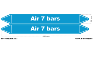Air 7 Bar Pipe Marking – Industrial Compressed Air Identification