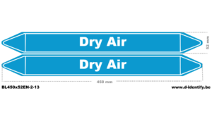 Dry Air Pipe Marking – Industrial Compressed Air Identification