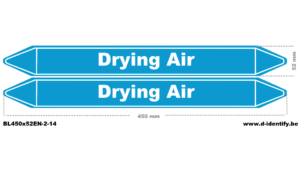 Drying Air Pipe Marking – Industrial Process Air Identification