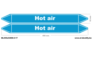 Hot Air Pipe Marking – Industrial Hot Air Line Identification