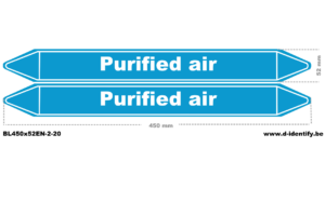Purified Air Pipe Marking – Clean Air Line Identification