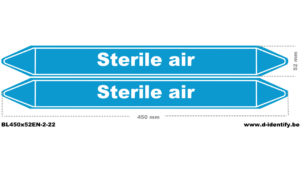 Sterile Air Pipe Marking – Hygienic Industrial Air Identification