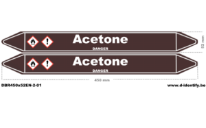 Acetone Pipe Marking – European Industrial Style