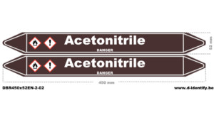 Acetonitrile Pipe Marking – European Industrial Style
