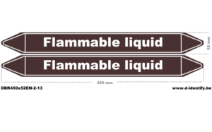 Flammable Liquid Pipe Marking – European Industrial Style