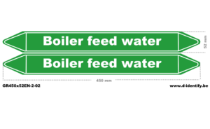 Boiler feed Water Pipe Marking | Industrial Pipeline Identification