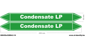 Condensate LP Pipe Marking | Industrial Pipeline Identification