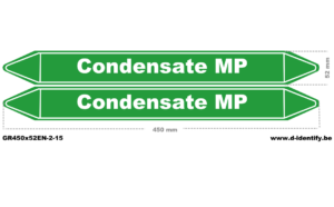 Condensate MP Pipe Marking | Industrial Pipeline Identification