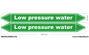 Low Pressure Water Pipe Marking | Industrial Pipeline Identification