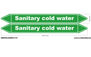 Sanitary Cold Water Pipe Marking