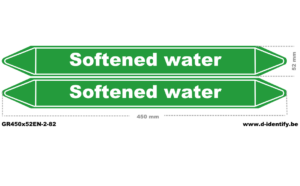 Softened water Pipe Marking | Industrial Pipeline Identification